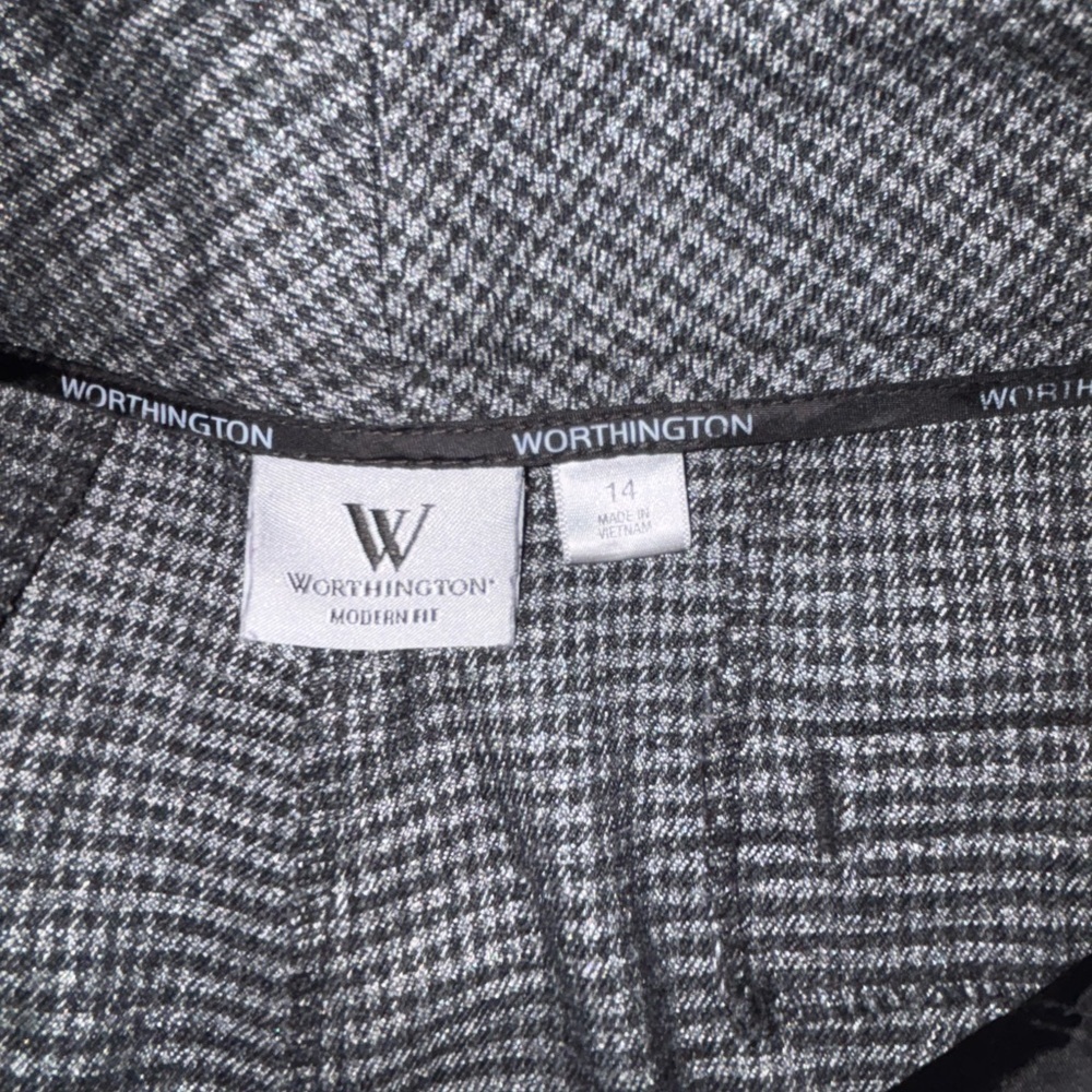 Worthington Gray Houndstooth Dress Pants - Picture 11 of 14